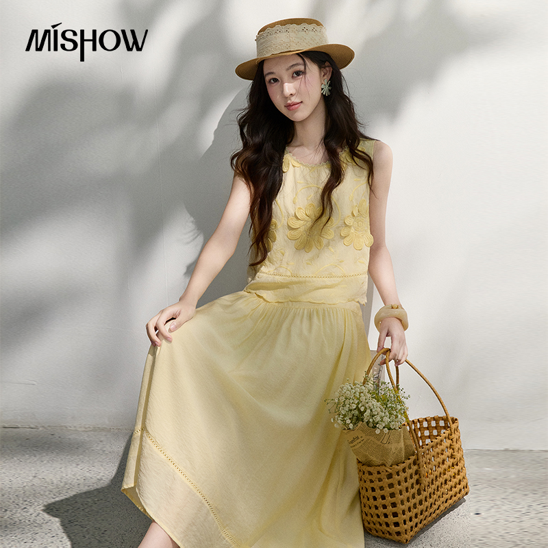 MISHOW French Floral Embroider – Midi Skirt Floral Bewertung und Preis