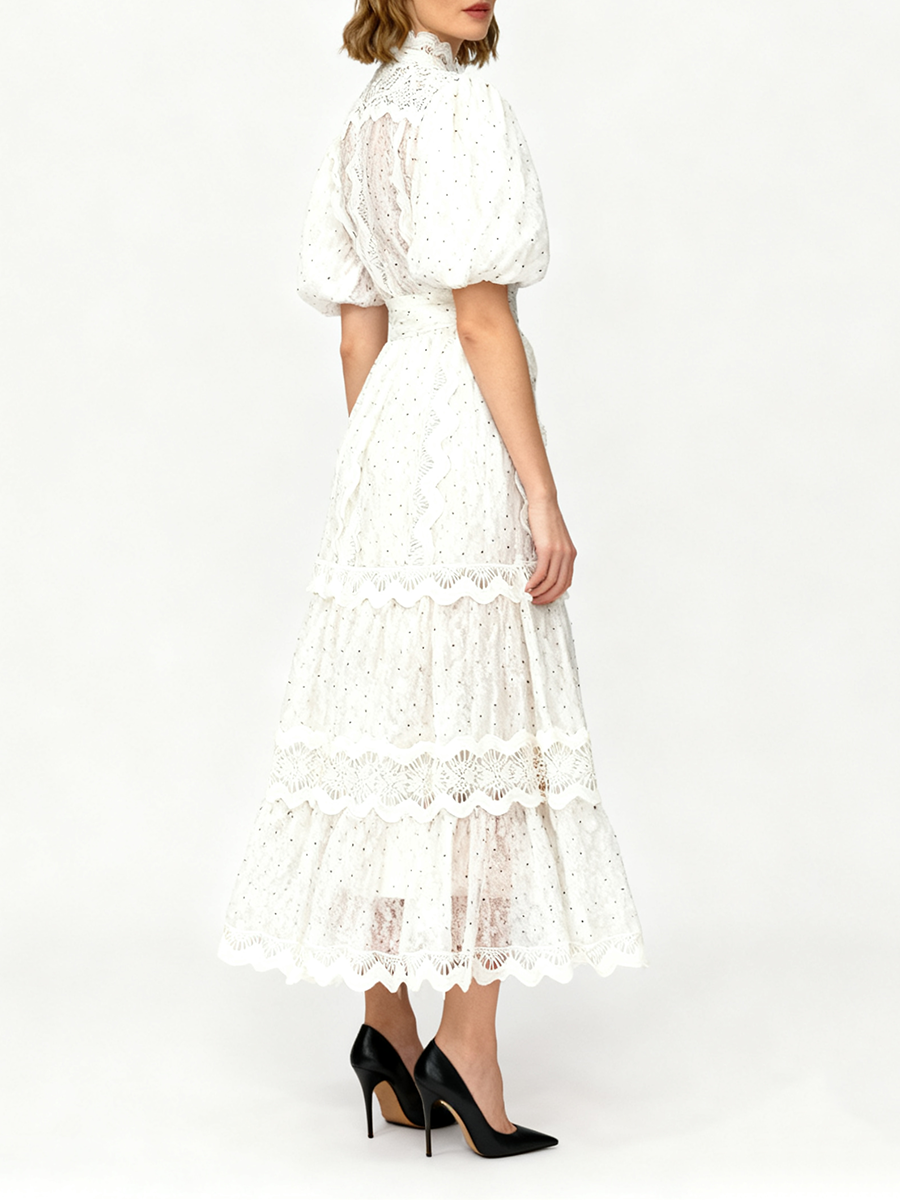 TWOTWINSTYLE Dot Print Sheer D – Linen Dress Wrap Bewertung und Preis