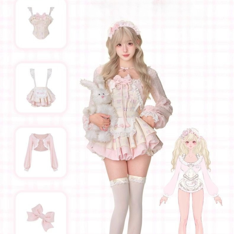 Japanese Sweet Lolita Style 3  – Crop Top Crochet Bewertung und Preis