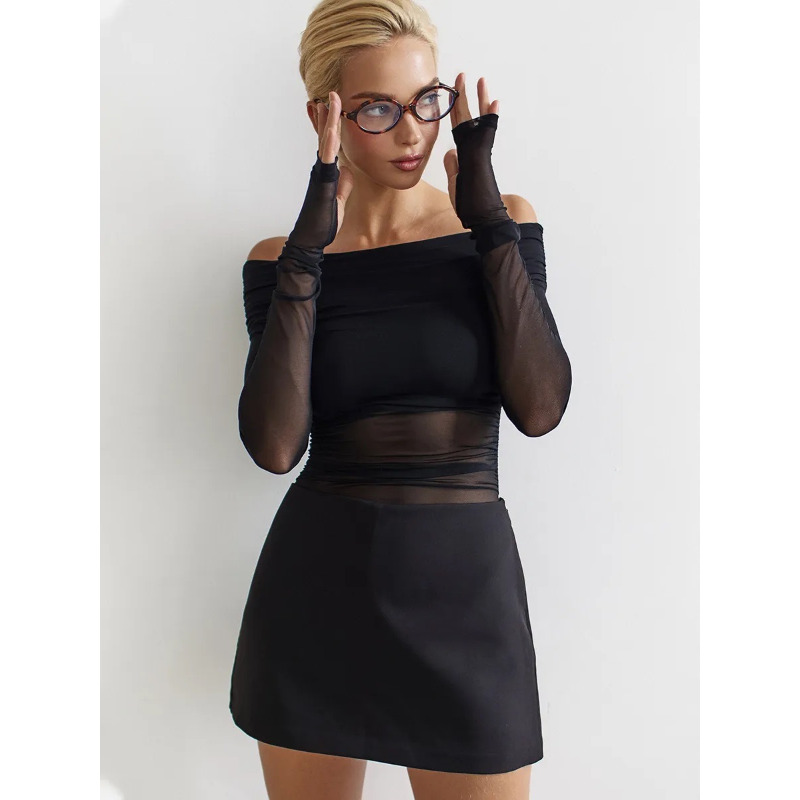 Women  Mesh Off Shoulder Top S – Blouse Off Shoulder Bewertung und Preis