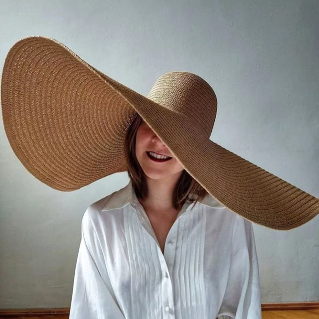 Oversized Beach Straw Hats for – Hat Floppy Wide Bewertung und Preis