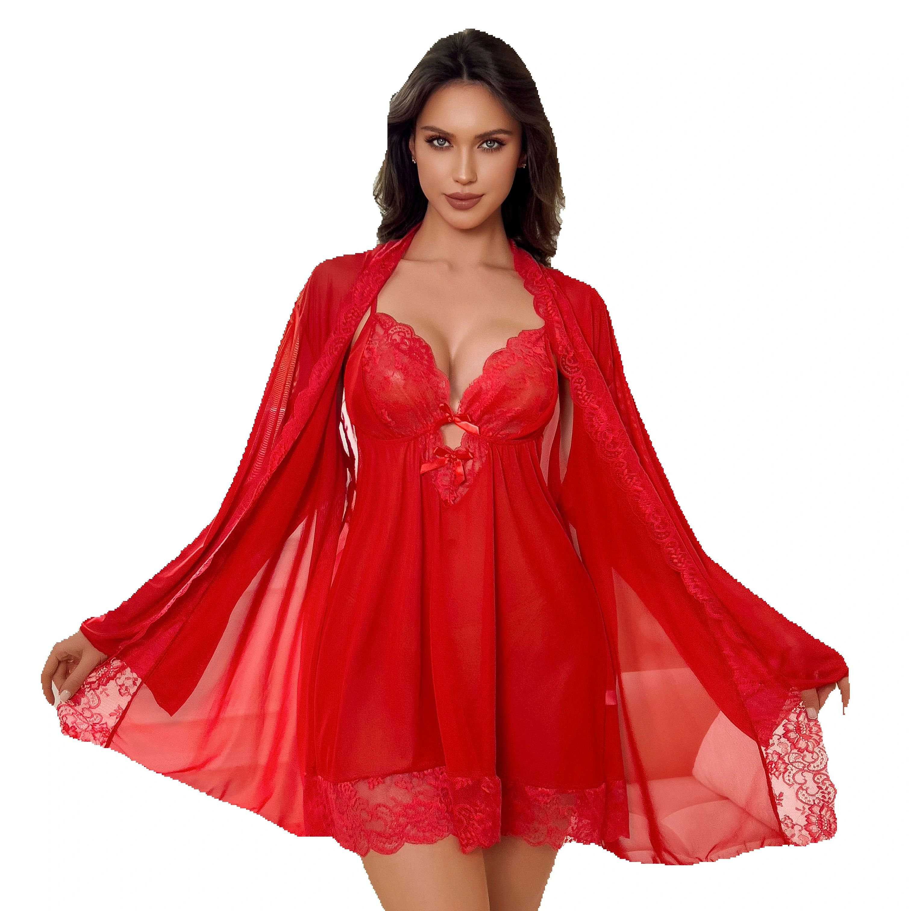 Plus Size Women Sexy Red Sheer – Kimono Sheer Floral Bewertung und Preis