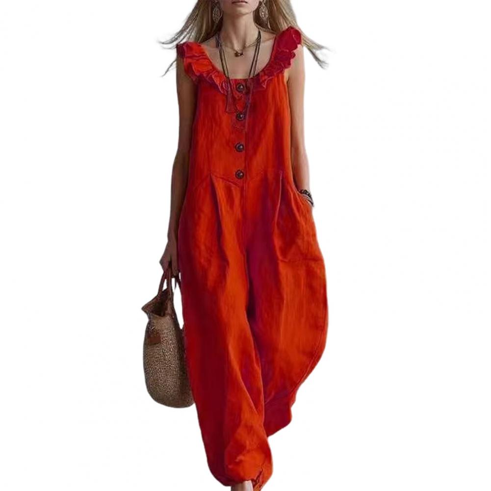 Women Jumpsuit Breathable Rela – Jumpsuit Linen Relaxed Bewertung und Preis