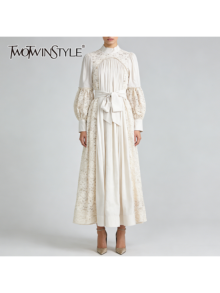 TWOTWINSTYLE Solid Patchwork L – Linen Dress Wrap Bewertung und Preis