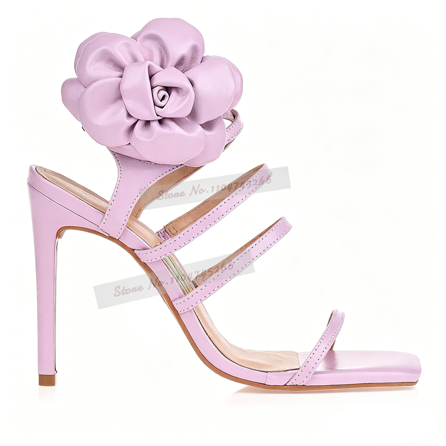 Pink Matte Big Flower Embellis – Sandal Strappy Heeled Bewertung und Preis