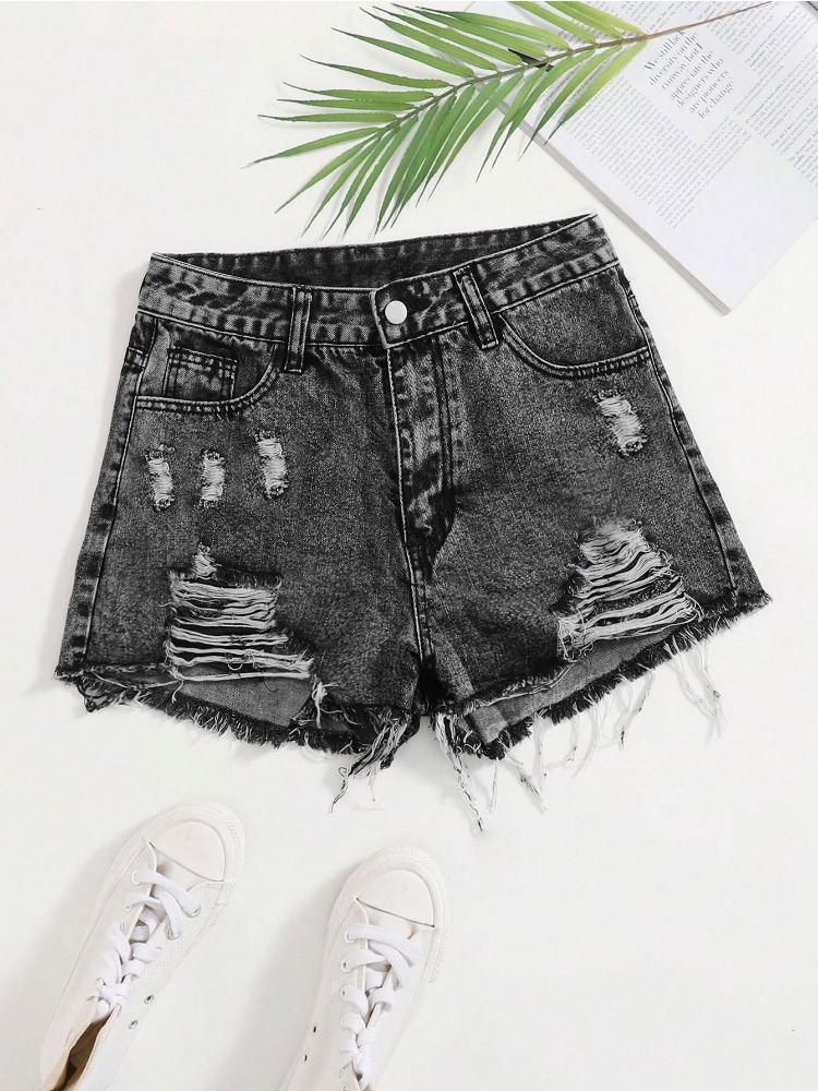 2026 New Vintage Washed Denim  – Shorts Denim Frayed Bewertung und Preis