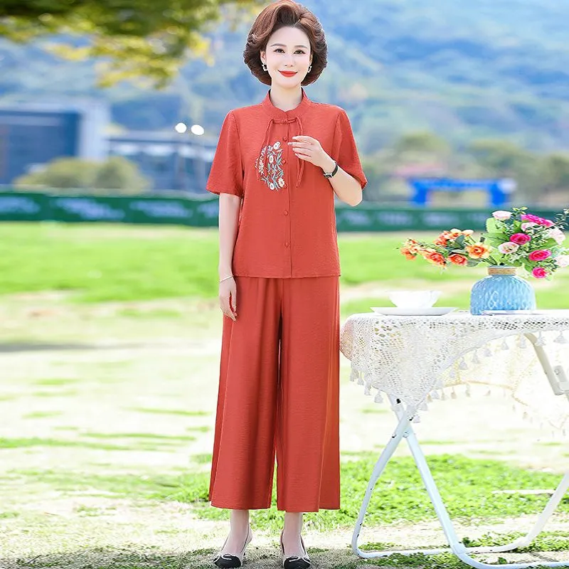 Women's Chinese Style Embroide – Linen Pant Wide Bewertung und Preis