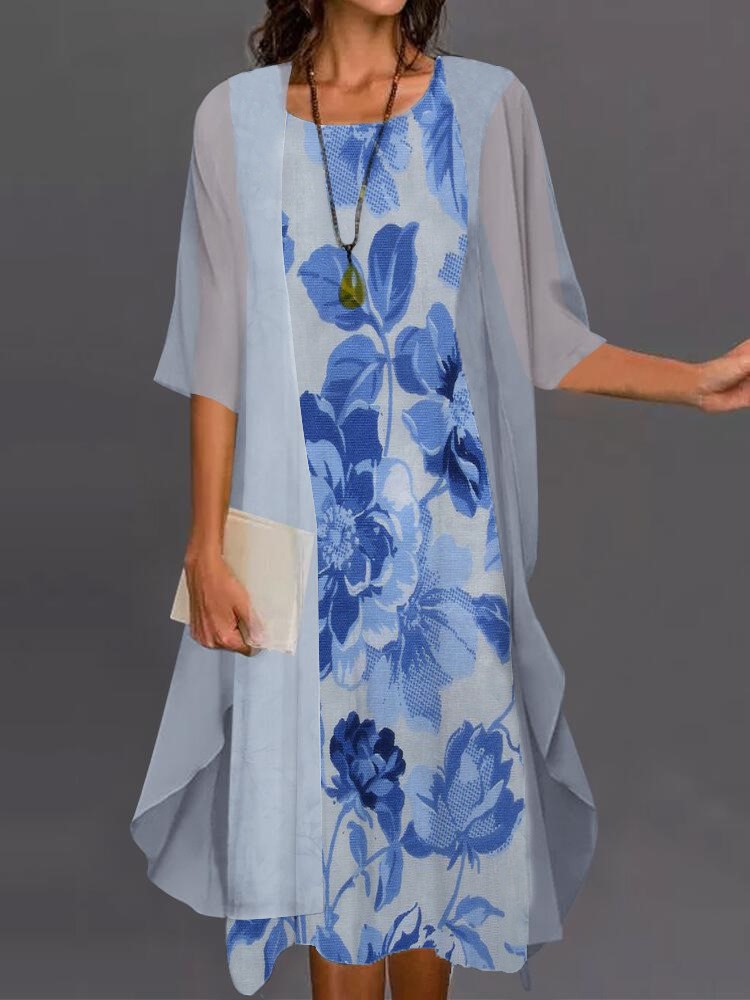 Summer Elegant Dress Two-piece – Romper Floral Print Bewertung und Preis