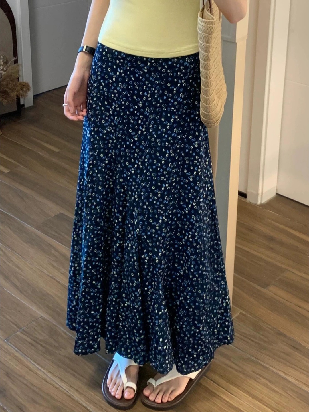 plus Size Floral Print A-Line  – Midi Skirt Floral Bewertung und Preis