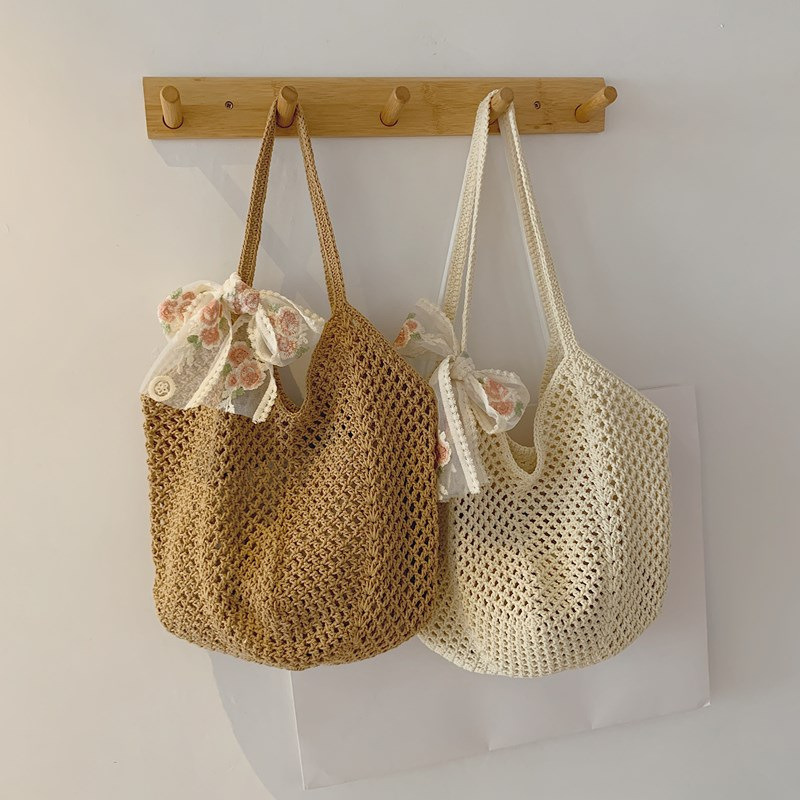 Summer Lace Bow Tote Bags Wome – Crochet Bag Raffia Bewertung und Preis