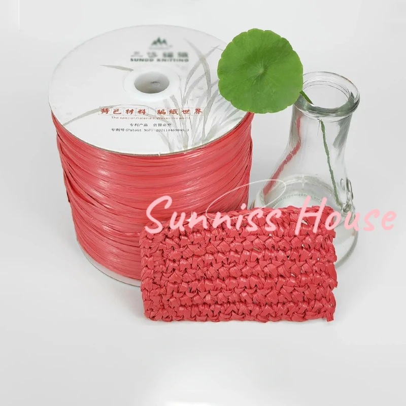 600M Matte Raffia Yarn，330g Ar – Crochet Bag Raffia Bewertung und Preis