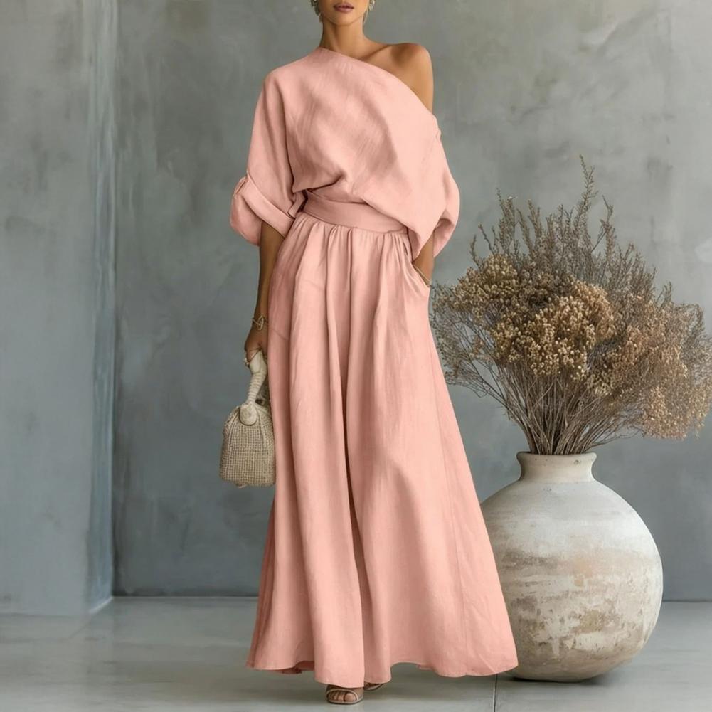 Women Blouse Pants Set Elegant – Blouse Off Shoulder Bewertung und Preis