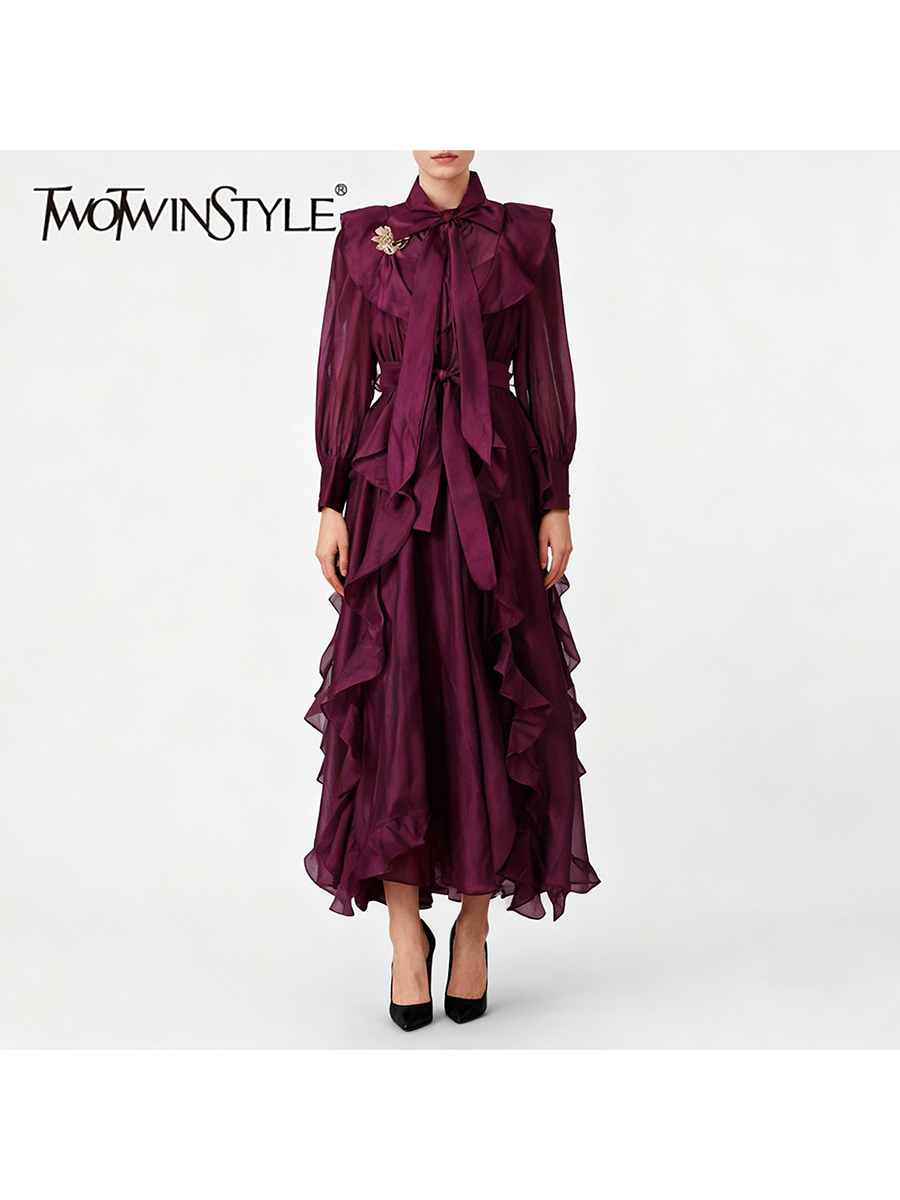 TWOTWINSTYLE Solid Spliced Ruf – Linen Dress Wrap Bewertung und Preis