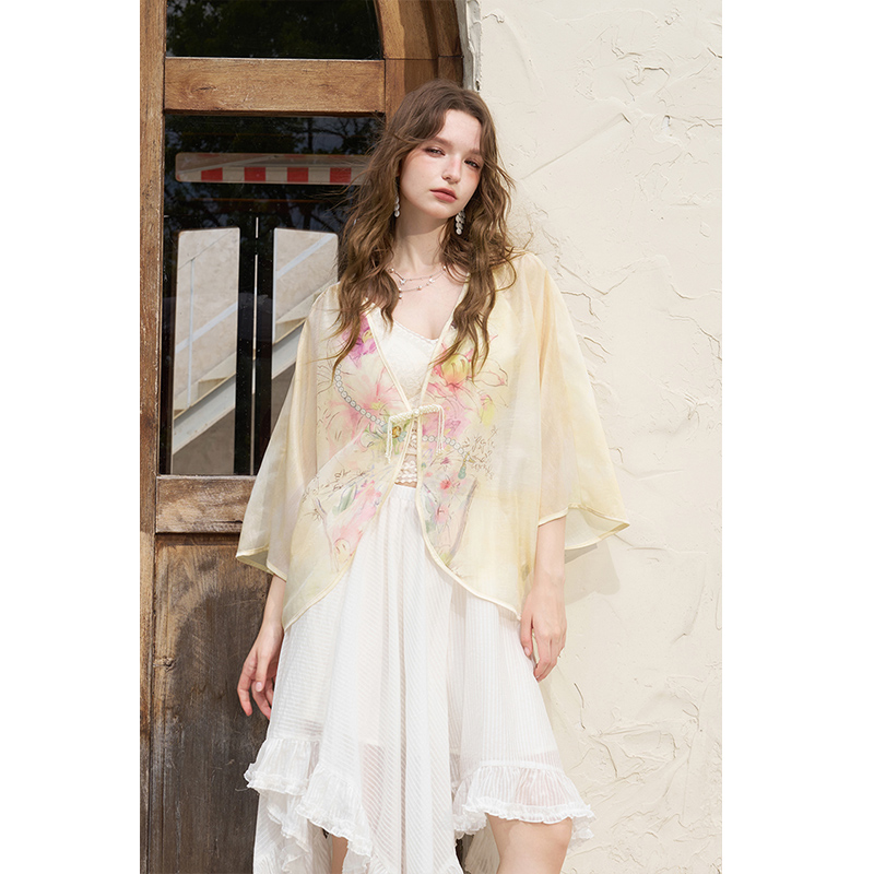ELFSACK New Chinese Frog Butto – Kimono Sheer Floral Bewertung und Preis