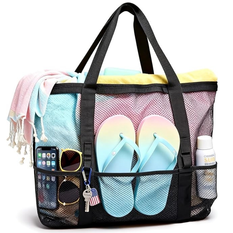 Travel Mesh Beach Bag for Wome – Tote Bag Beach Bewertung und Preis