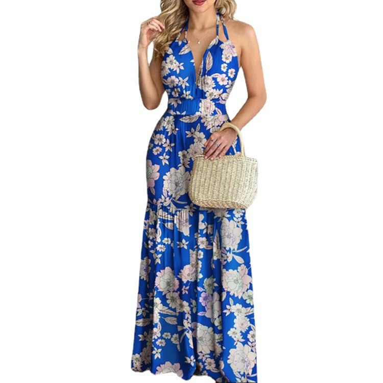 Floral Maxi Dress Long Backles – Maxi Dress Halter Bewertung und Preis