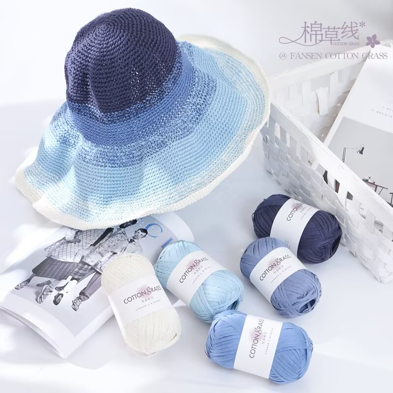 50g Cotton Grass Yarn Raffia S – Crochet Bag Raffia Bewertung und Preis