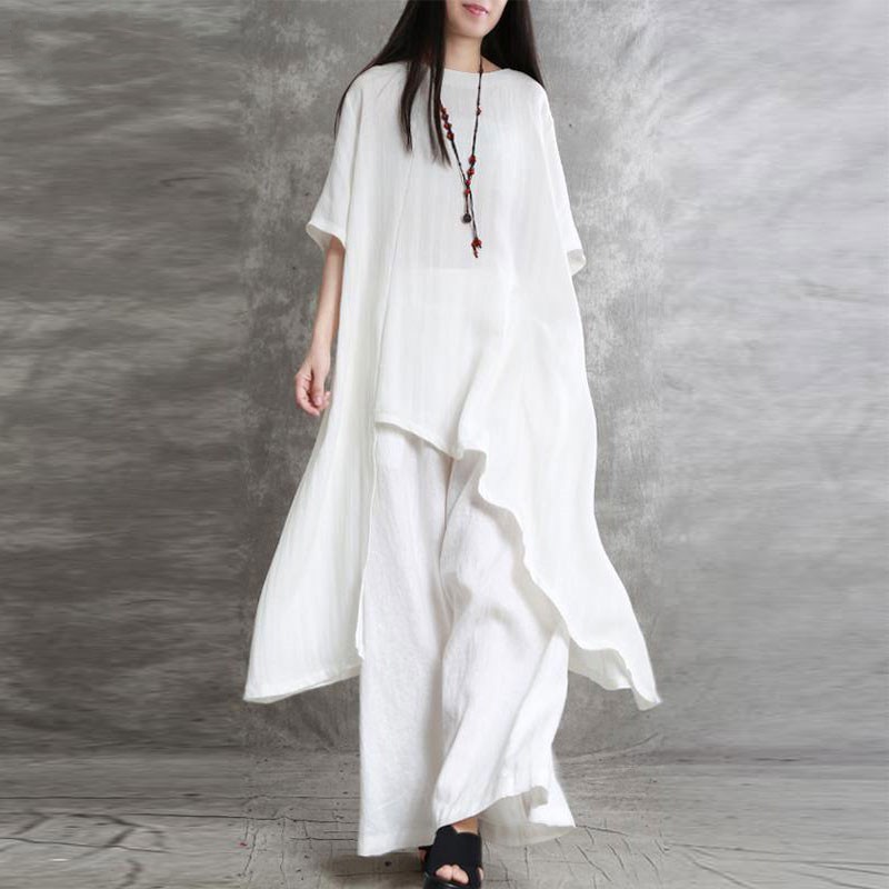 Women's Cotton Linen 2-piece S – Linen Pant Wide Bewertung und Preis