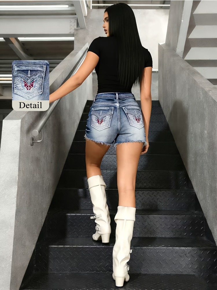 OIQERE 2026 New Vintage Washed – Shorts Denim Frayed Bewertung und Preis