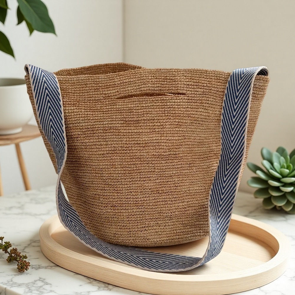 New Raffia Rainbow Bucket Bag  – Crochet Bag Raffia Bewertung und Preis