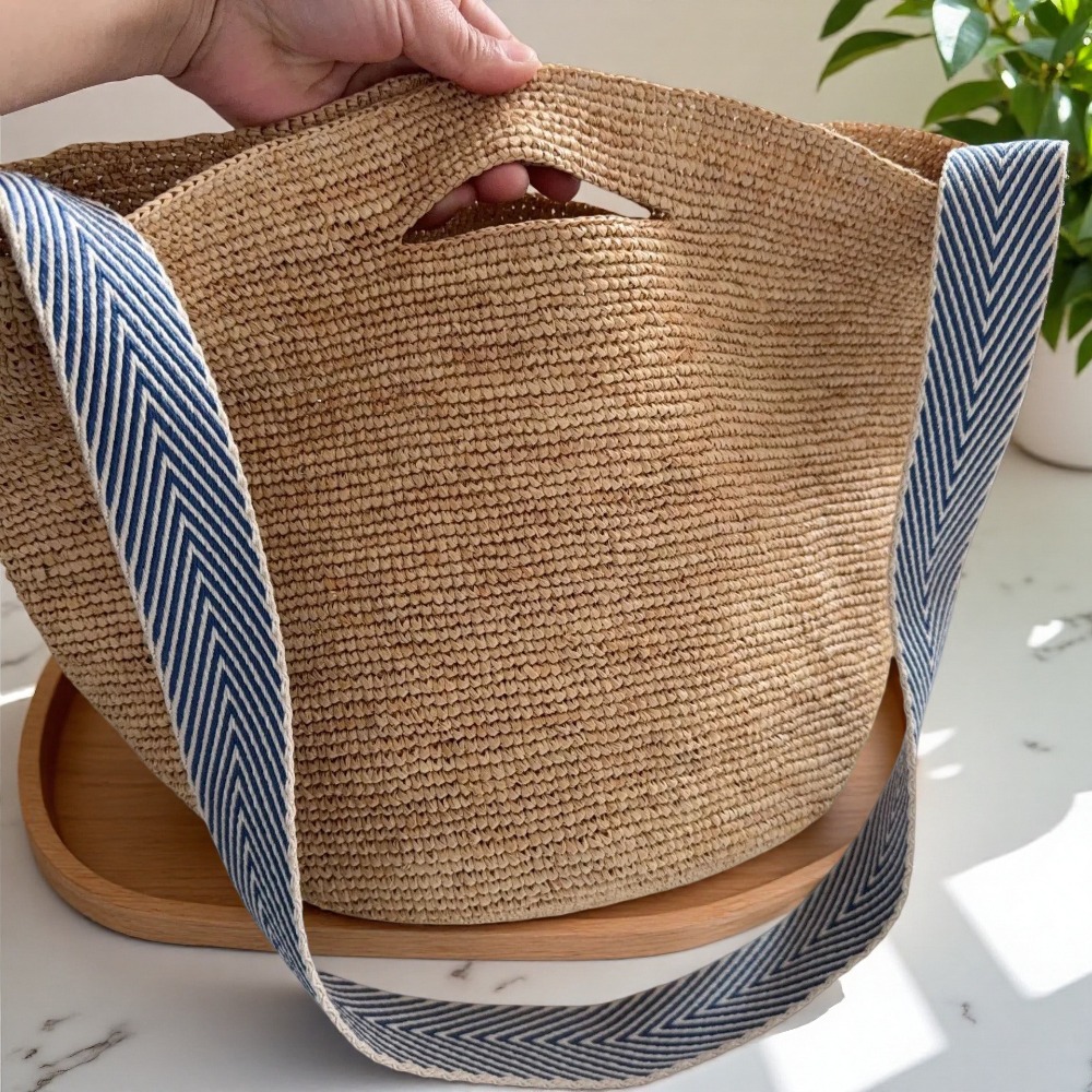 New Raffia Rainbow Bucket Bag  – Crochet Bag Raffia Bewertung und Preis