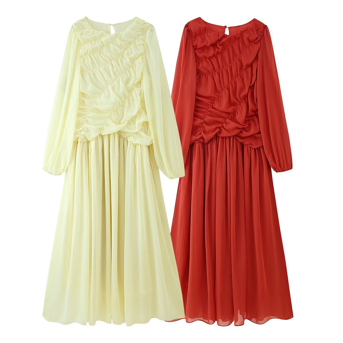 Autumn Long Sleeve Dresses 202 – Linen Dress Wrap Bewertung und Preis