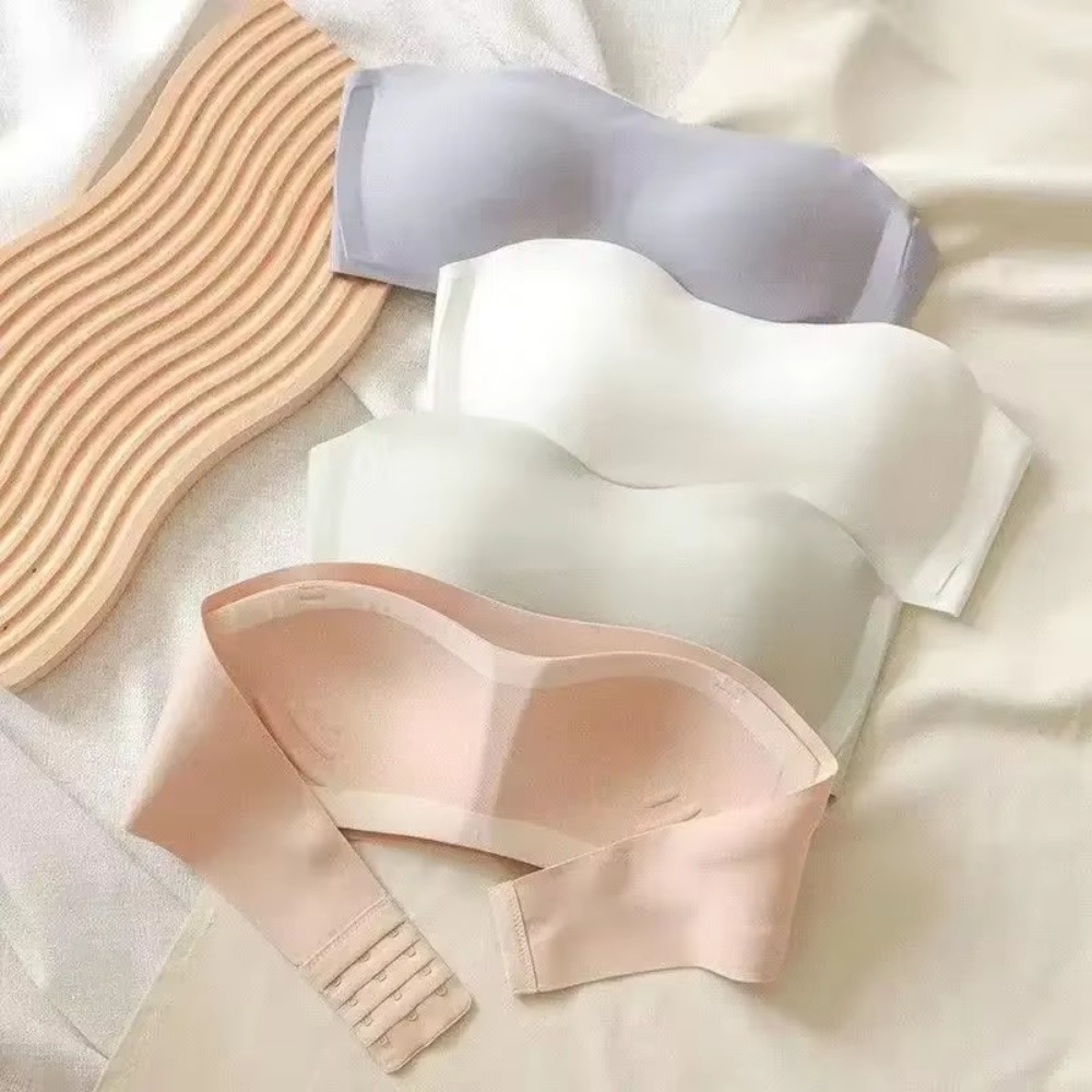 Solid Color Strapless Wrapped  – Bralette Triangle Set Bewertung und Preis