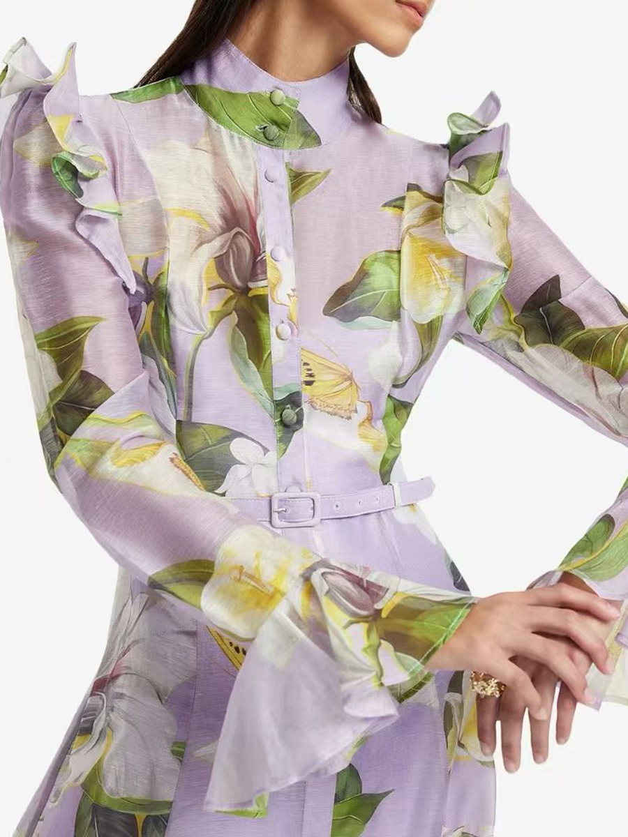 TWOTWINSTYLE Printing Spliced  – Linen Dress Wrap Bewertung und Preis