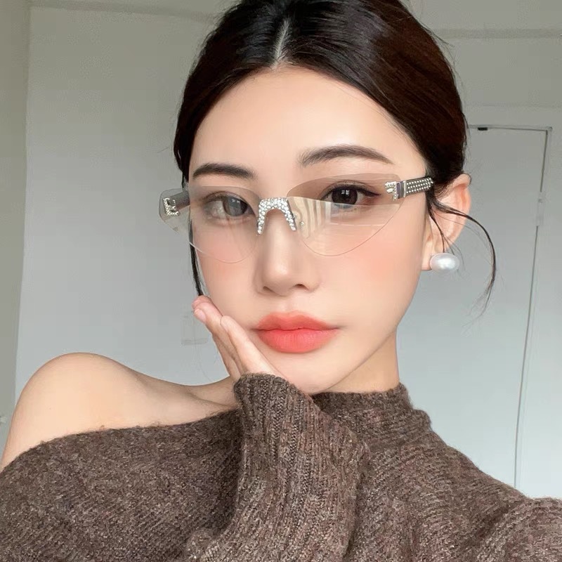 Women's Sexy Cat Eye Rimless R – Sunglasses Cat Eye Bewertung und Preis