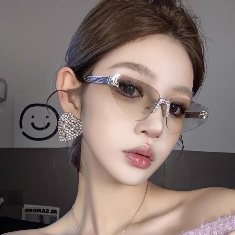 Women's Sexy Cat Eye Rimless R – Sunglasses Cat Eye Bewertung und Preis