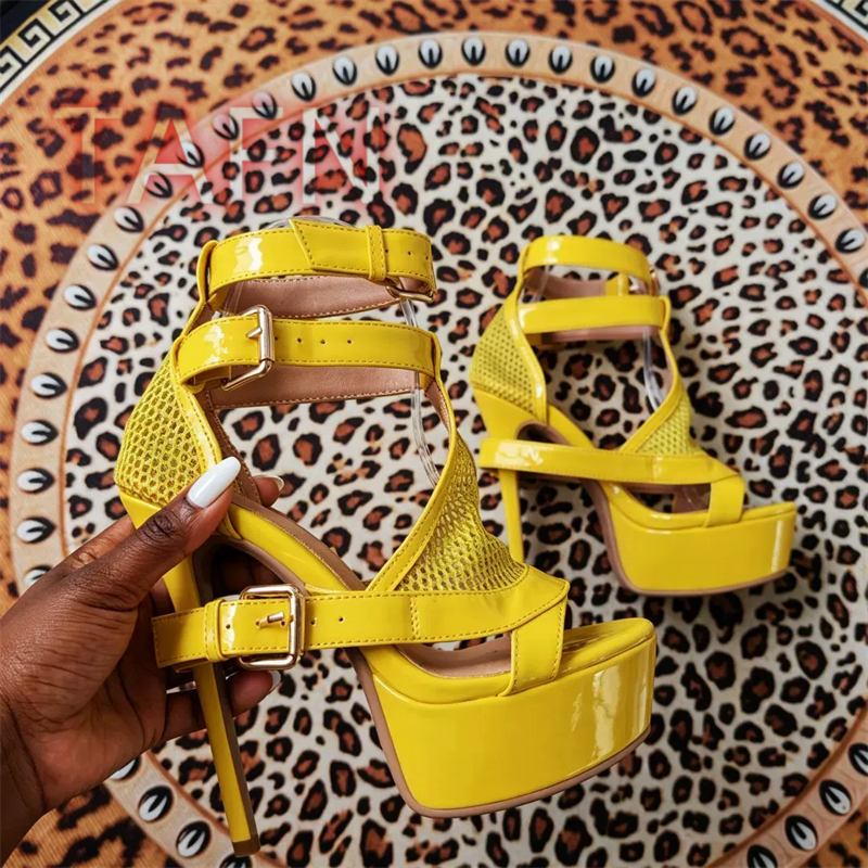 Mesh Buckle Strap Stiletto Pla – Sandal Strappy Heeled Bewertung und Preis