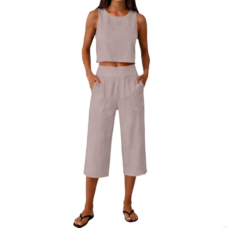 77HE Women's 2 Piece Outfits S – Linen Pant Wide Bewertung und Preis