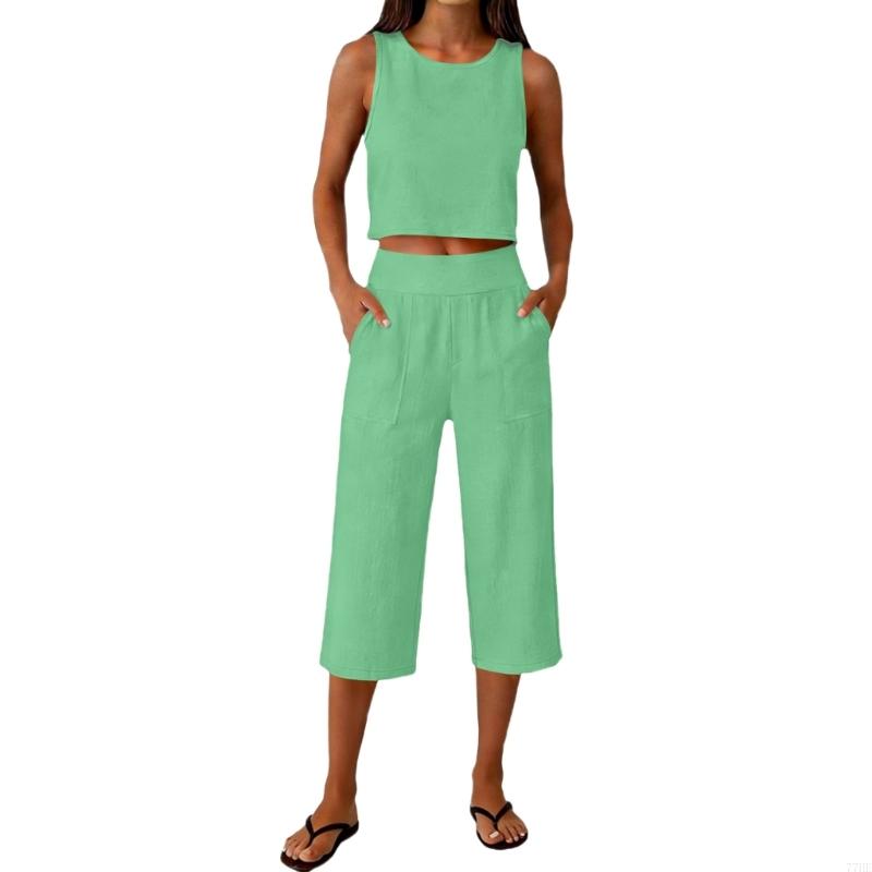 77HE Women's 2 Piece Outfits S – Linen Pant Wide Bewertung und Preis