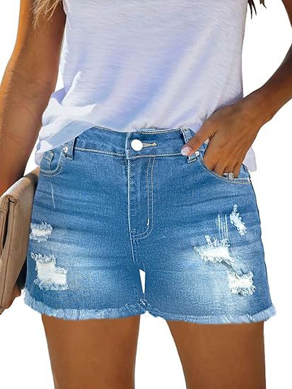 Casual Vintage Denim Shorts Hi – Shorts Denim Frayed Bewertung und Preis