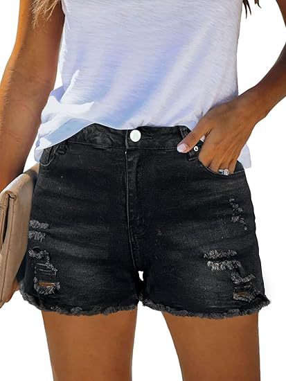 Casual Vintage Denim Shorts Hi – Shorts Denim Frayed Bewertung und Preis