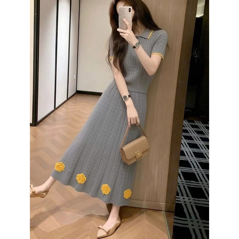 Women's Floral Knit Two Piece  – Midi Skirt Floral Bewertung und Preis