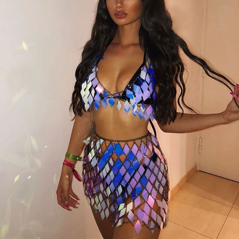 FestivalQueen Women's Sequined – Crop Top Crochet Bewertung und Preis