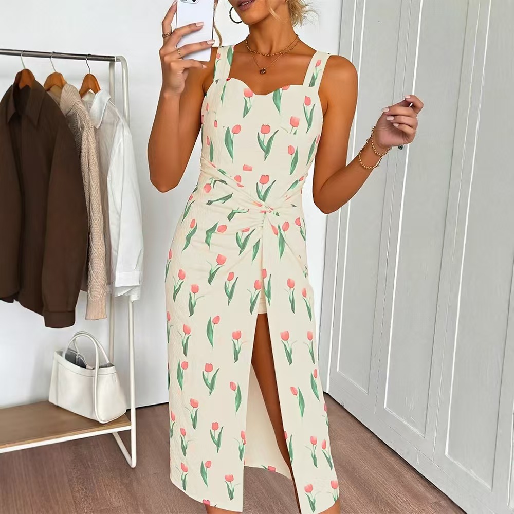 Fashionable Floral Print Crop  – Midi Skirt Floral Bewertung und Preis