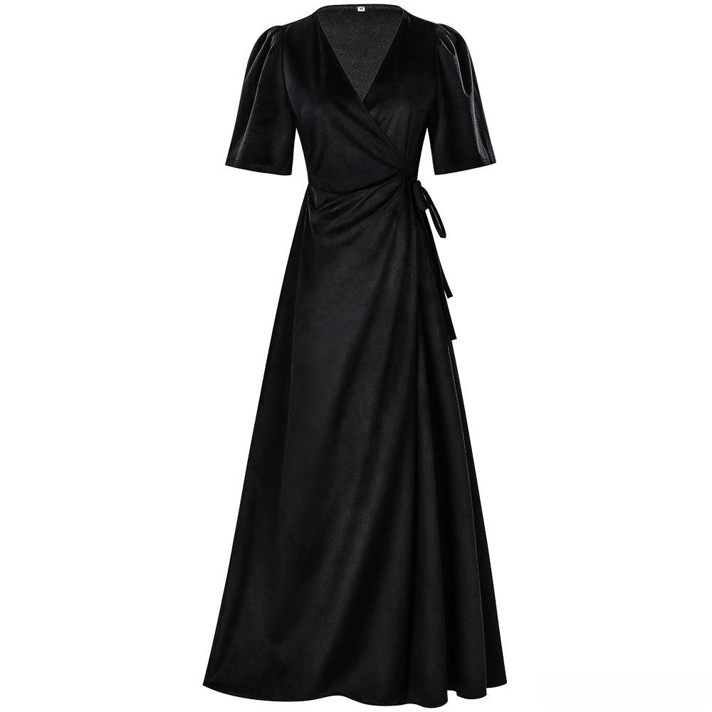 Ladies Long V-Neck Wrap Slim P – Linen Dress Wrap Bewertung und Preis