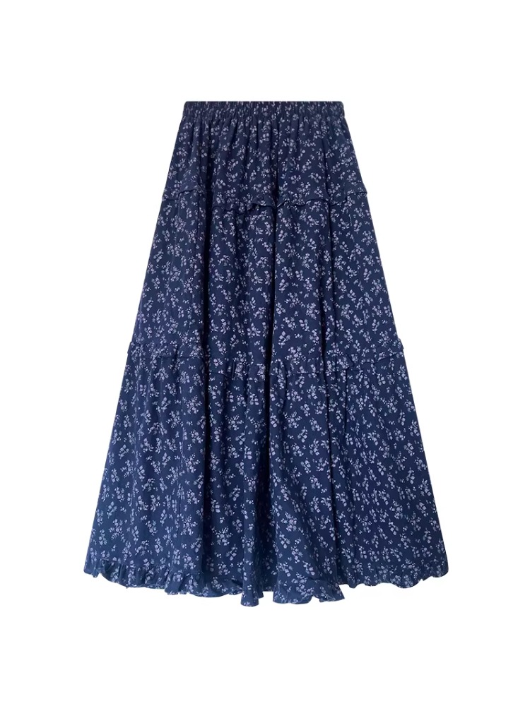plus Size Women's High Waist F – Midi Skirt Floral Bewertung und Preis