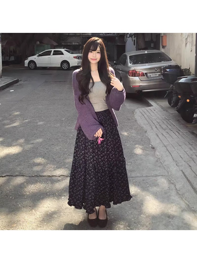 plus Size Women's High Waist F – Midi Skirt Floral Bewertung und Preis