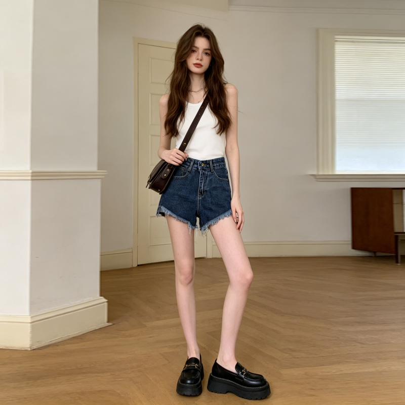 Denim Shorts Women Jeans Vinta – Shorts Denim Frayed Bewertung und Preis