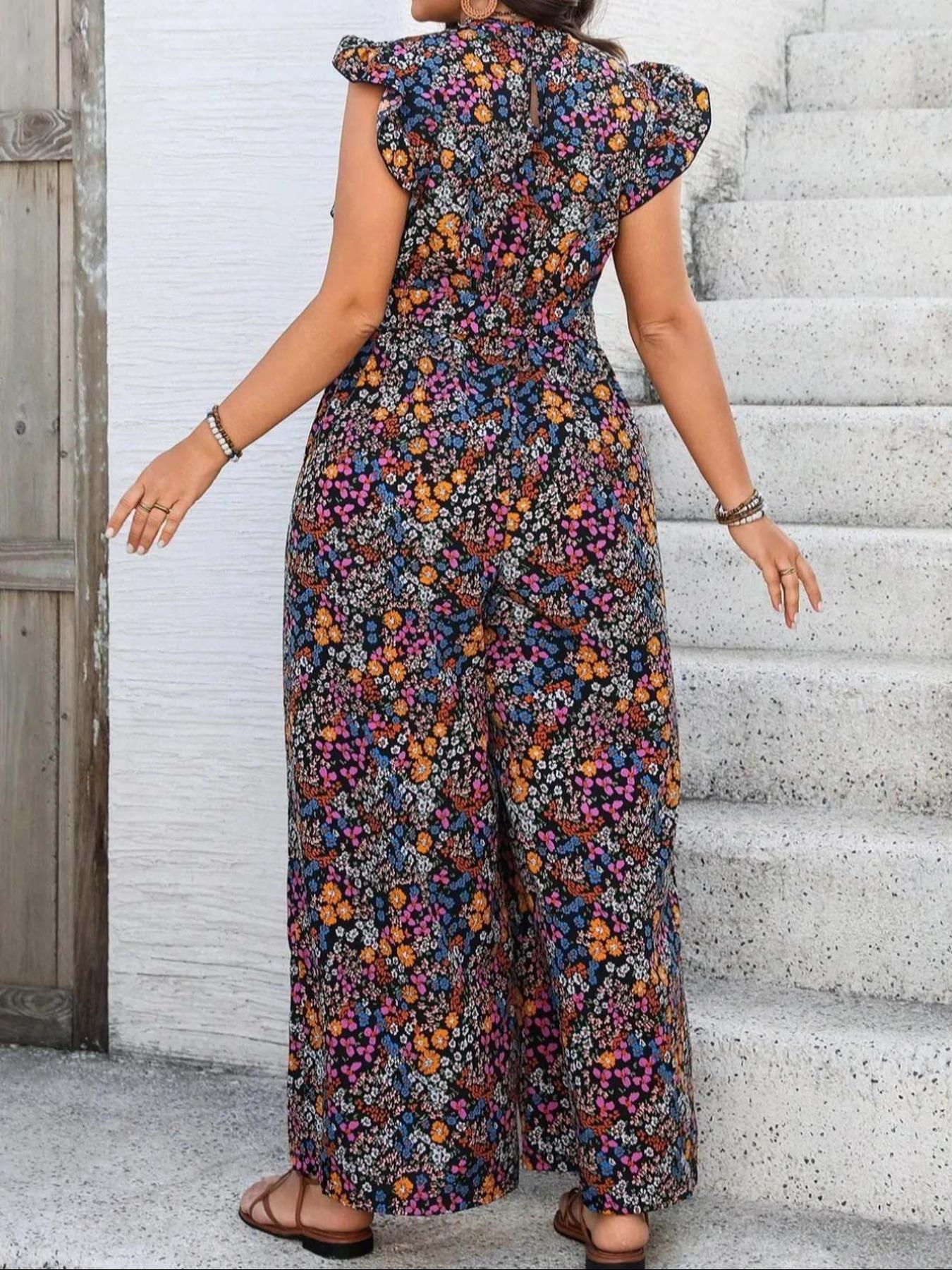 【Plus Size】 Floral Print Tie S – Romper Floral Print Bewertung und Preis