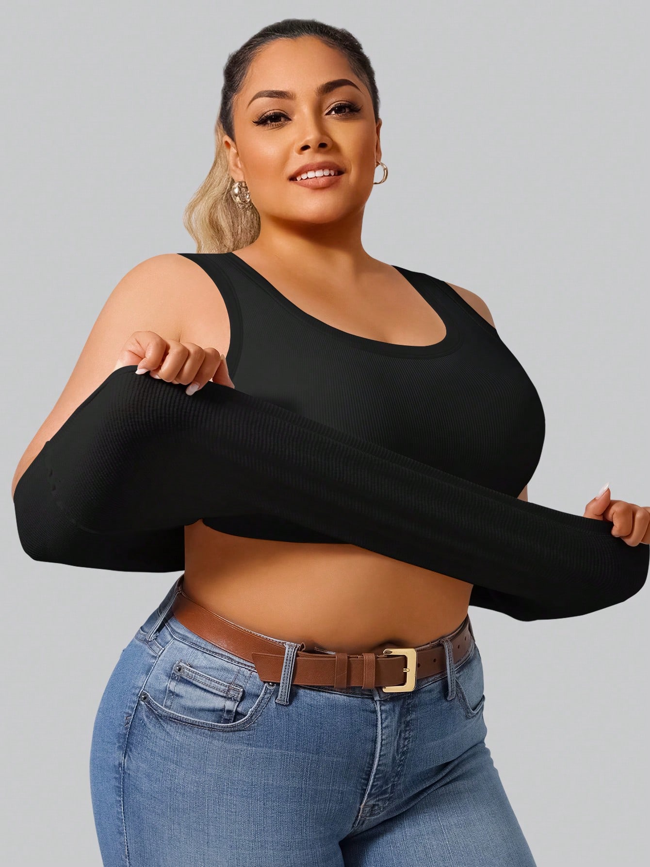 Plus Size Women's High Stretch – Crop Top Crochet Bewertung und Preis