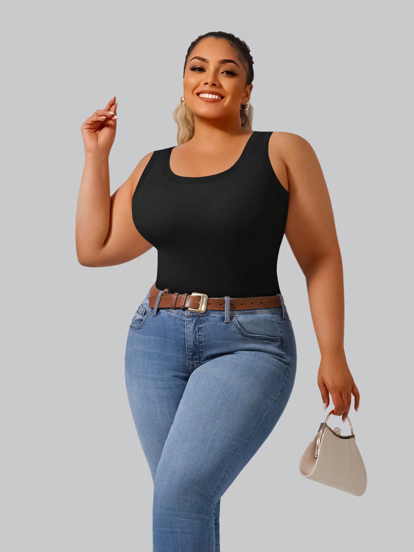 Plus Size Women's High Stretch – Crop Top Crochet Bewertung und Preis