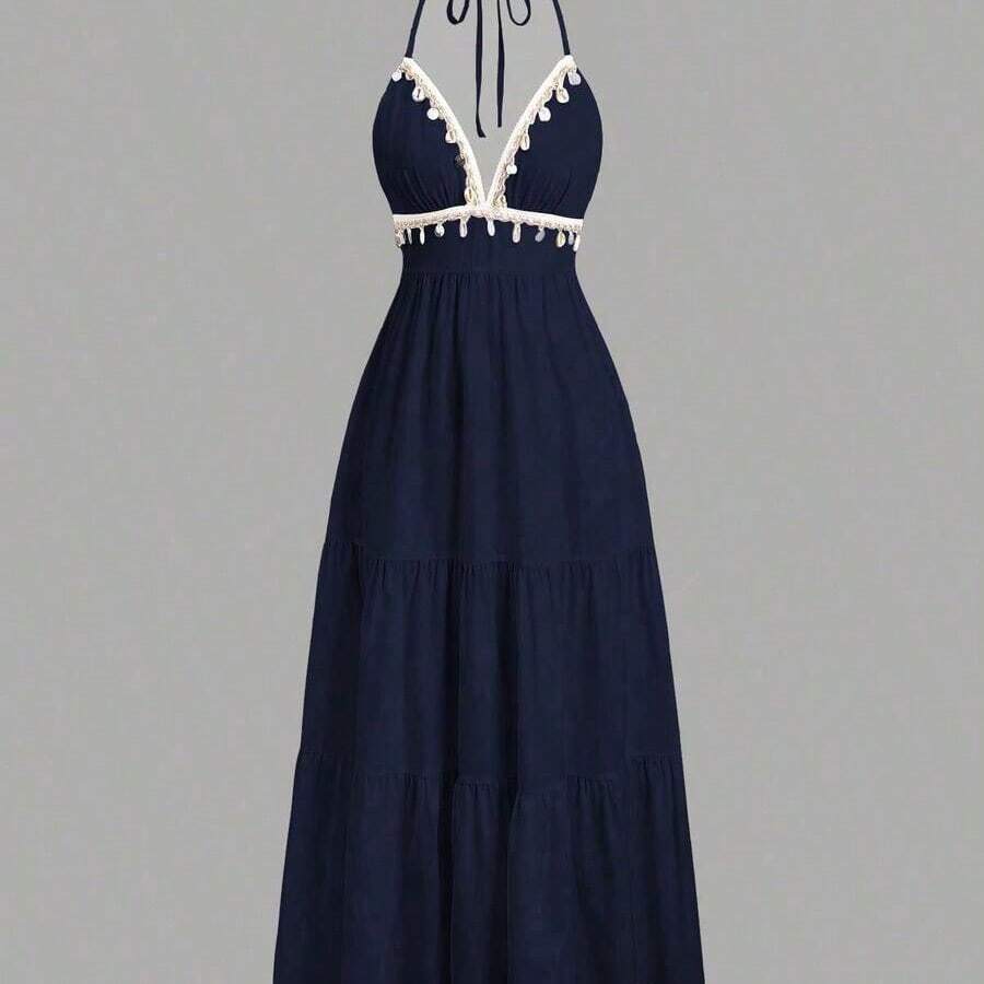 Womens Halter Neck Tiered Maxi – Maxi Dress Halter Bewertung und Preis