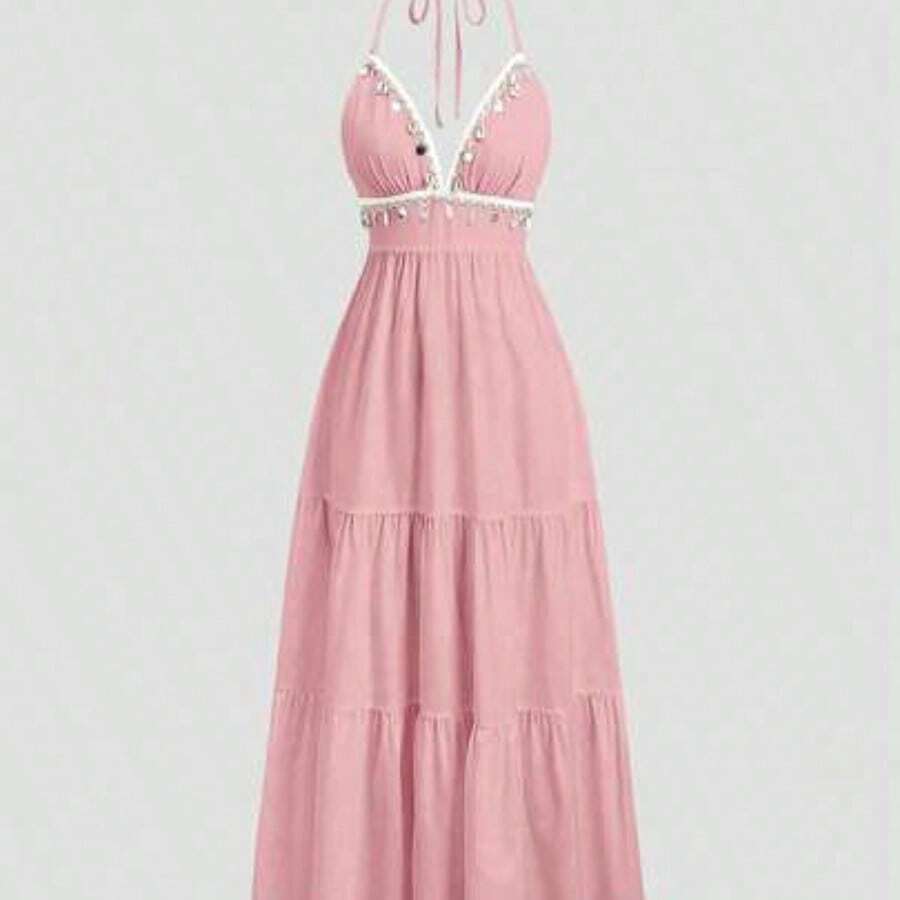 Womens Halter Neck Tiered Maxi – Maxi Dress Halter Bewertung und Preis